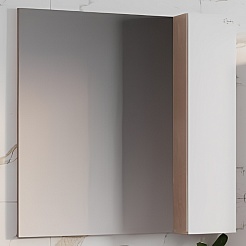 Onika Зеркальный шкаф Алеста 80.00 R камень светлый/белый – фотография-1